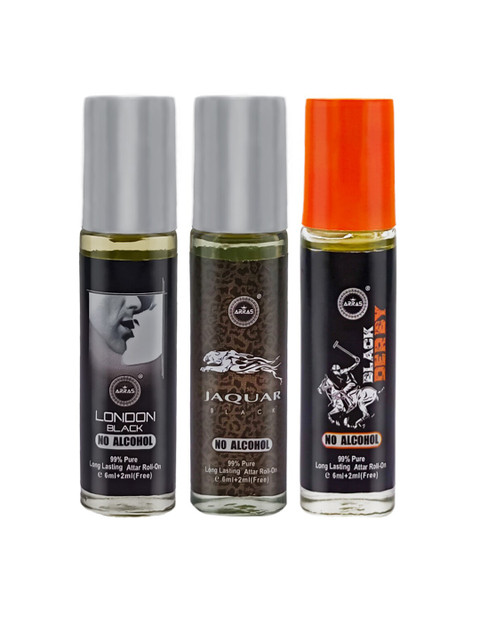 

Arras Set of Jaquar Black - London Black - Black Derby Roll-On Perfumes - 8 ml Each