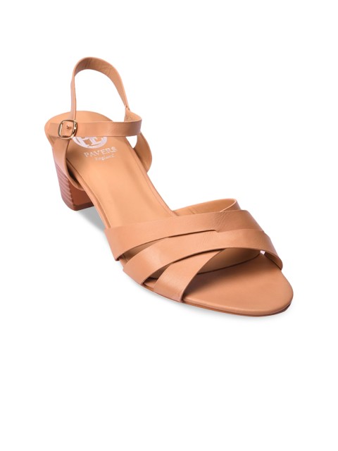

Pavers England Nude-Coloured Block Sandals