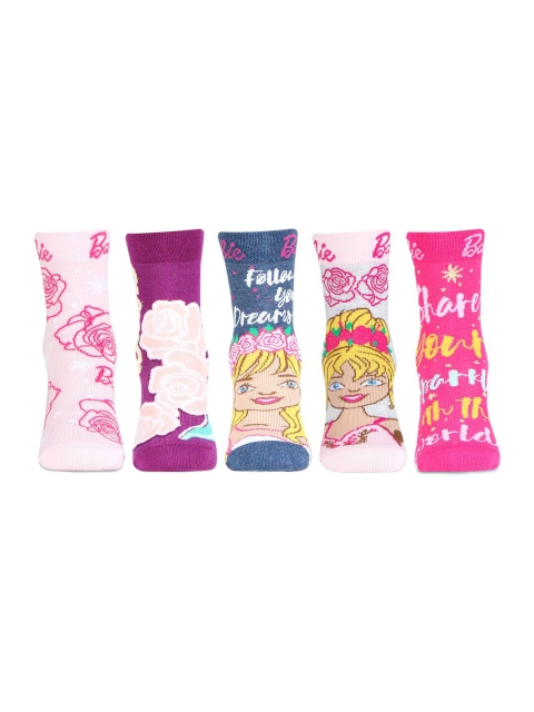 

Bonjour Girls Assorted Set of 5 Barbie Ankle-Length Socks