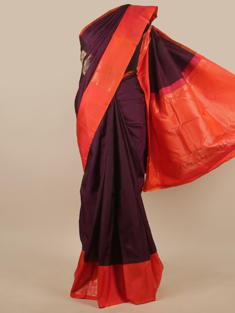

Pothys Magenta & Purple Woven Design Pure Silk Saree