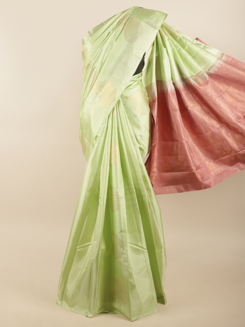 

Pothys Green & Pink Paisley Pure Silk Saree
