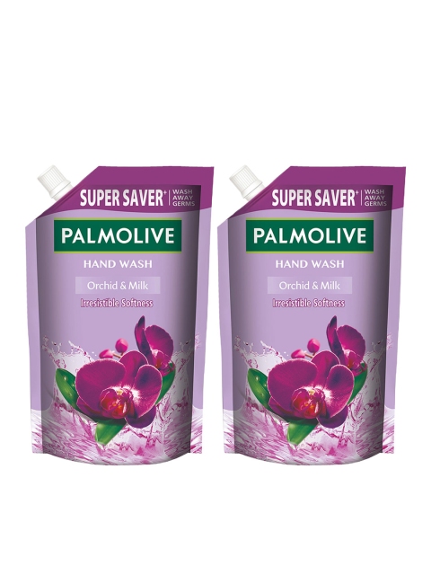 

Palmolive Set of 2 Orchid & Milk Irresistible Softness Handwash Refill Pack - 750 ml each, Purple