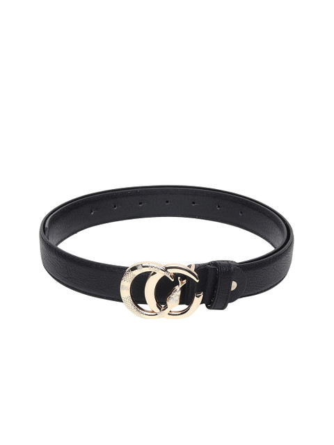 

Swiss Design Women Black Embellished PU Belt