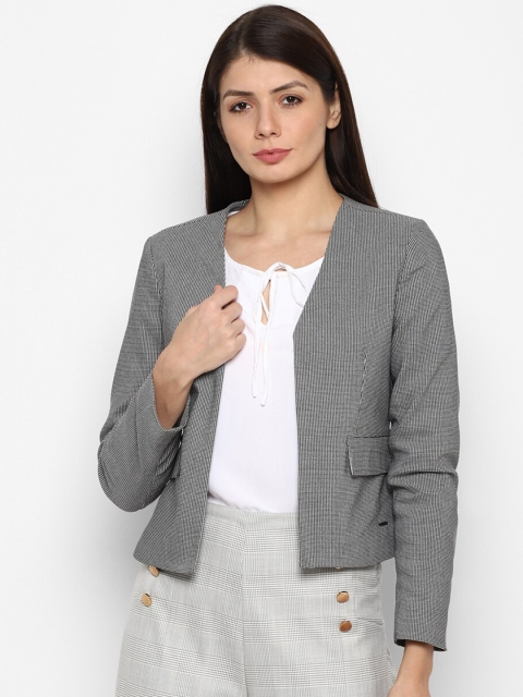 

Allen Solly Woman Grey Striped Blazers