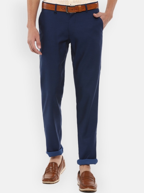 

Louis Philippe Sport Men Navy Blue Slim Fit Trousers