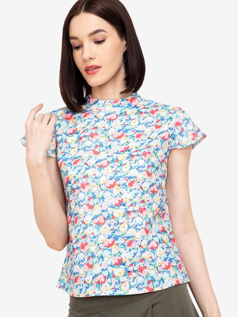 

ZALORA WORK Multicoloured Floral Print Top, Multi