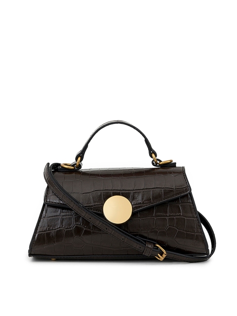 

MIRAGGIO Brown Textured PU Structured Satchel