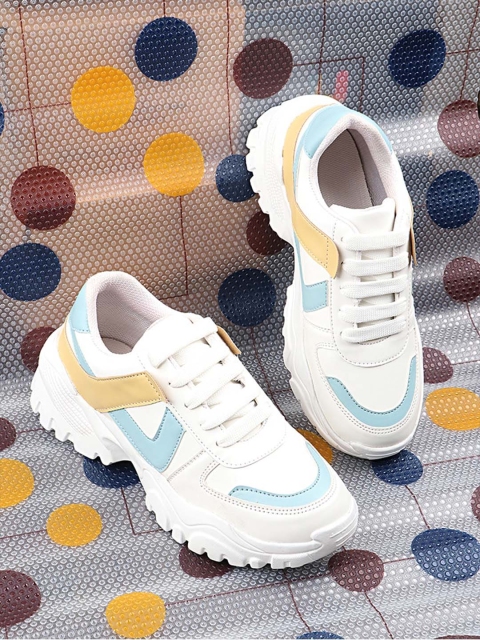 

Shoetopia Girls Blue Colourblocked Sneakers