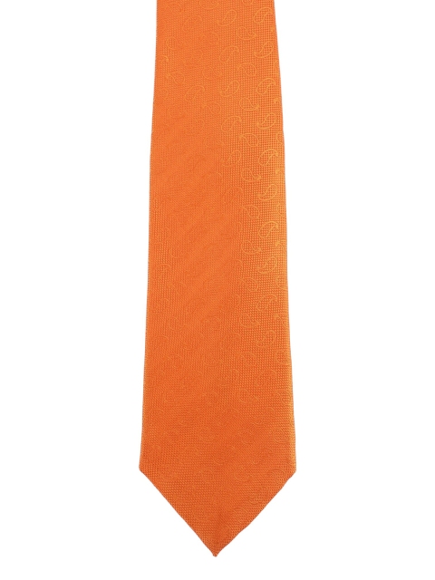

Alvaro Castagnino Men Orange Woven Design Broad Tie