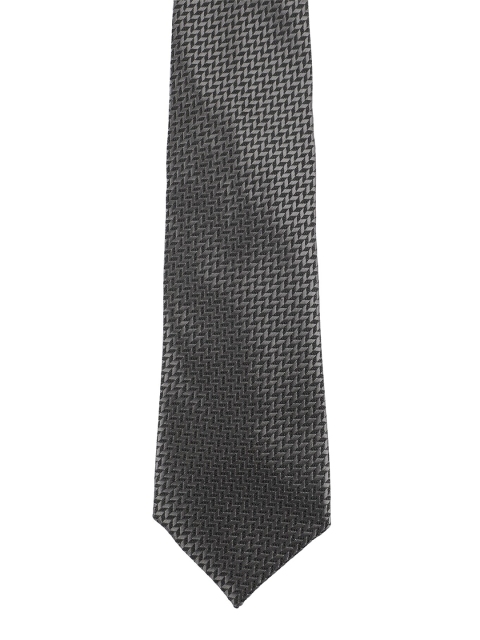 

Alvaro Castagnino Men Grey Woven Design Skinny Tie