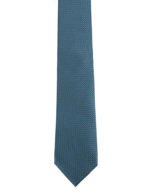 

Alvaro Castagnino Men Teal Blue Woven Design Skinny Tie