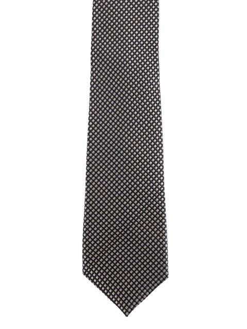 

Alvaro Castagnino Men Beige & Navy Blue Woven Design Broad Tie