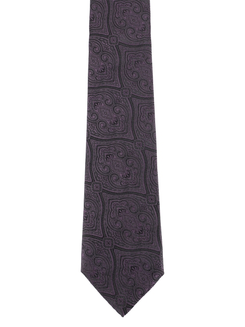 

Alvaro Castagnino Men Grey & Purple Woven Design Broad Tie