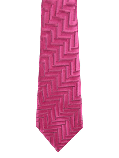

Alvaro Castagnino Men Pink Woven Design Skinny Tie
