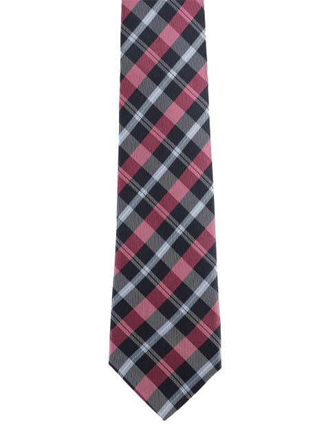 

Alvaro Castagnino Men Black & Pink Checked Skinny Tie