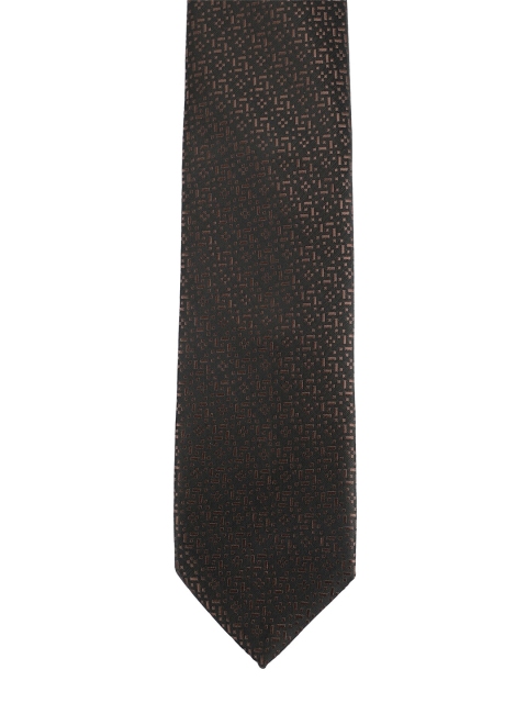 

Alvaro Castagnino Men Black Woven design Skinny Tie