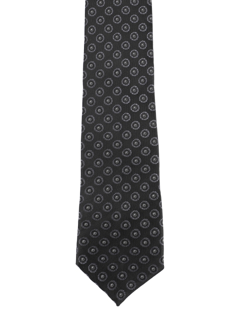 

Alvaro Castagnino Men Black Woven Design Skinny Tie