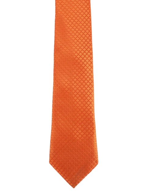 

Alvaro Castagnino Men Orange Woven Design Broad Tie