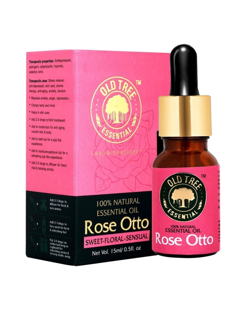 

OLD TREE Rose Otto Essential Oil - 15 ml, Pink