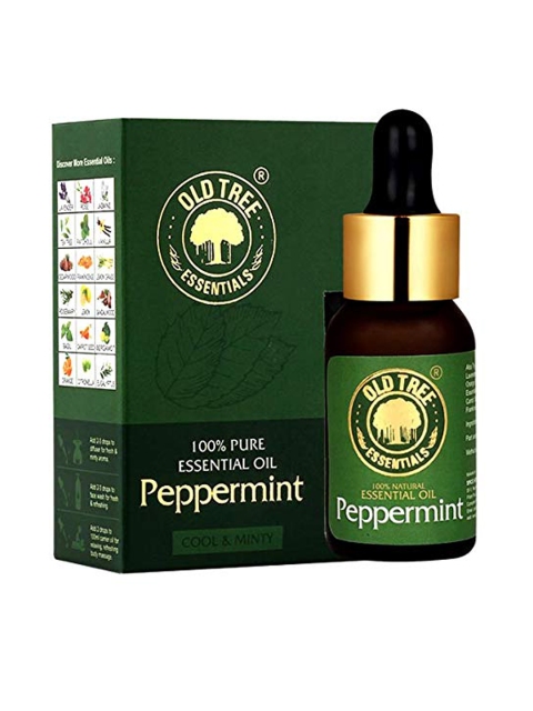 

OLD TREE Peppermint Essential Oil for Skin and Hair Care - 15 ml, Green