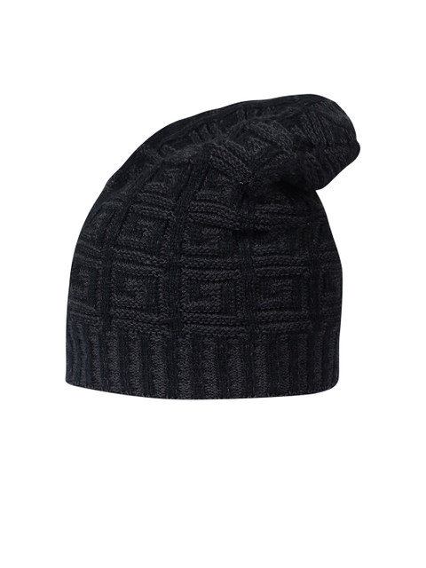 

LOOM LEGACY Men Black Acrylic Woolen Cap