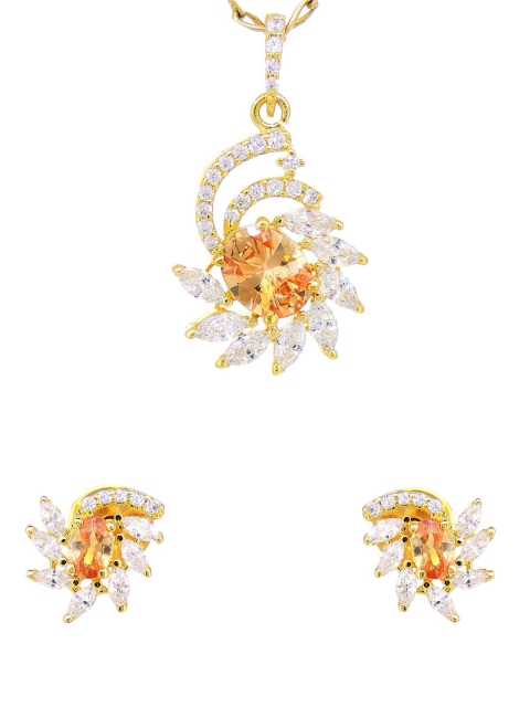 

Tistabene White Floral Modern Designer Pendant Set