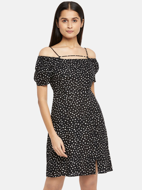 

People Black A-Line Dress