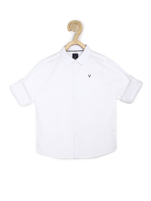 

Allen Solly Junior Boys White Slim Fit Pure Cotton Casual Shirt