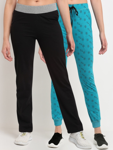

VIMAL JONNEY Women Pack Of 2 Track Pants, Black