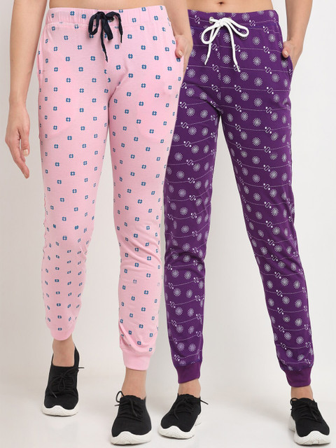 

VIMAL JONNEY Women Pack Of 2 Joggers, Pink