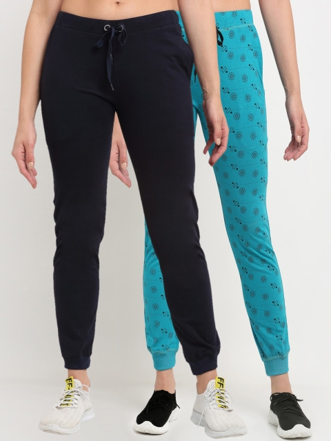 

VIMAL JONNEY Women Pack Of 2 Joggers, Navy blue