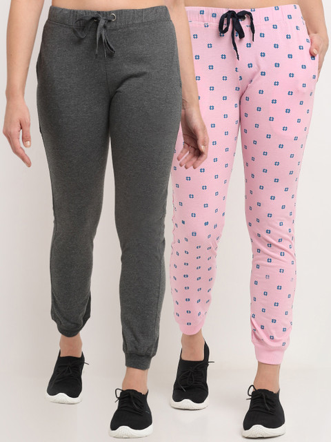 

VIMAL JONNEY Women Pack Of 2 Joggers, Grey