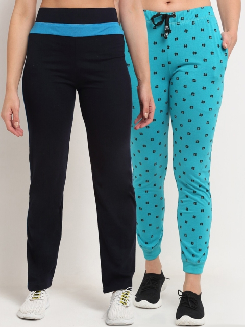 

VIMAL JONNEY Women Pack Of 2 Track Pants, Navy blue