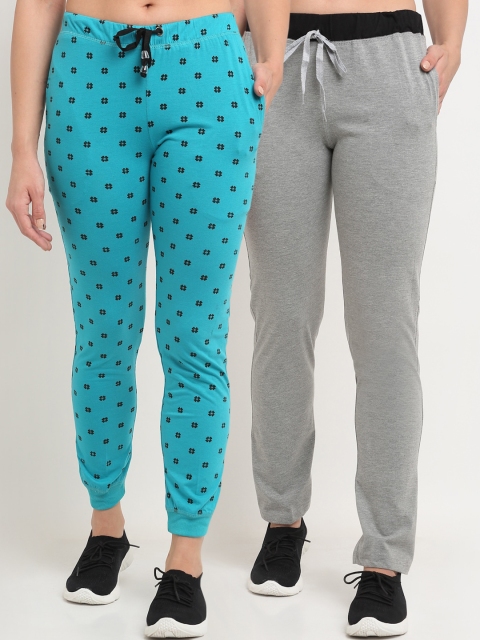 

VIMAL JONNEY Women Pack Of 2 Track Pants, Blue