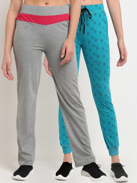 

VIMAL JONNEY Women Pack Of 2 Track Pants, Grey