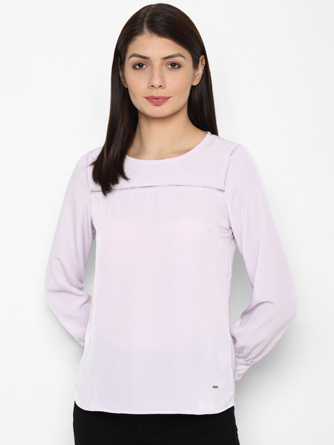

Allen Solly Woman Purple Cuffed Sleeves Top