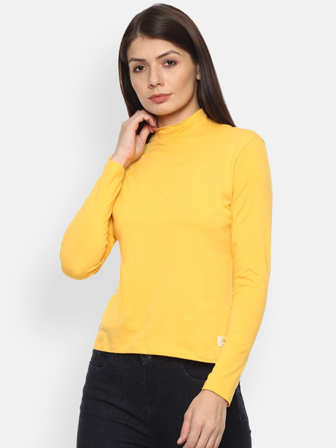 

Van Heusen Woman Yellow Solid Top