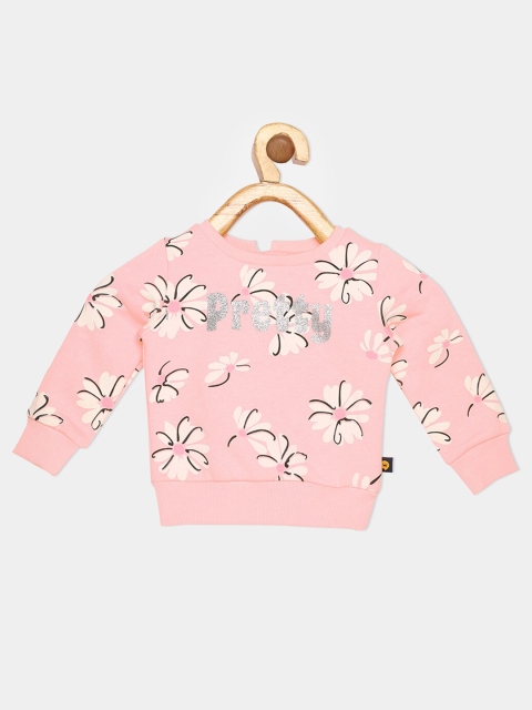 

VITAMINS Girls Pink Printed Sweatshirt