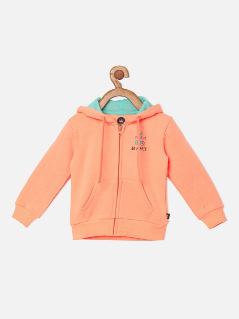 

VITAMINS Girls Orange Open Front Jacket