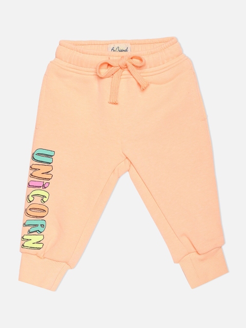 

VITAMINS Girls Orange Printed Straight Fit Joggers