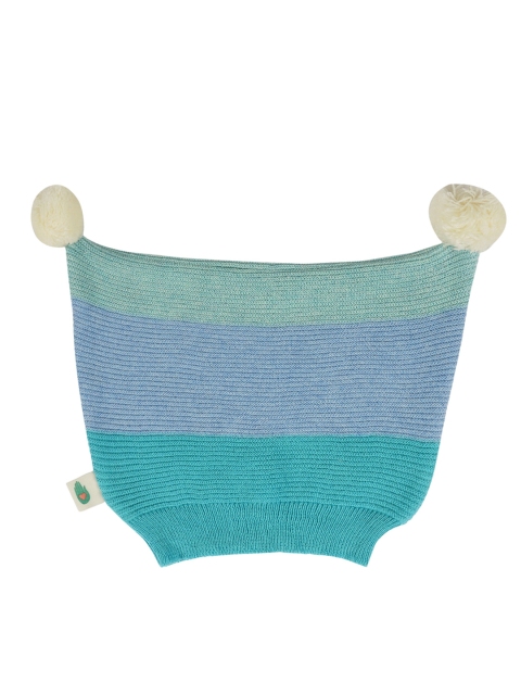 

Greendeer Unisex Kids Blue & Green Colourblocked Beanie