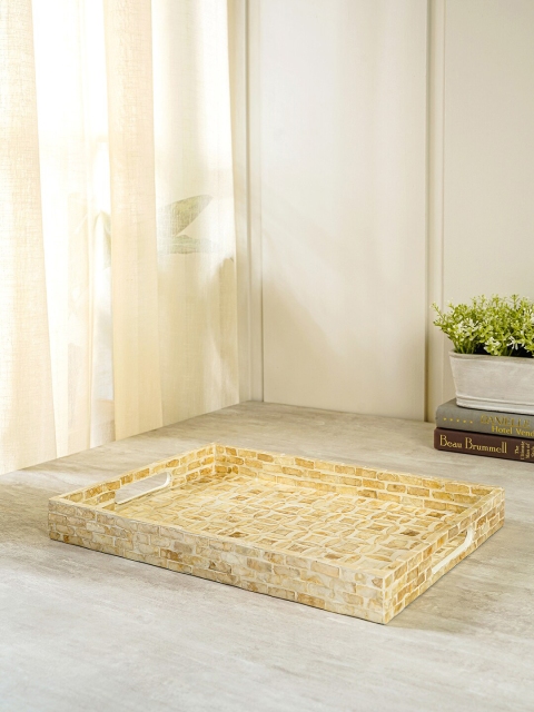 

Pure Home and Living Cream-Coloured Mother Of Pearl Tray