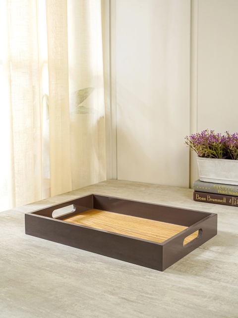 

Pure Home and Living Brown Rectangle Tray