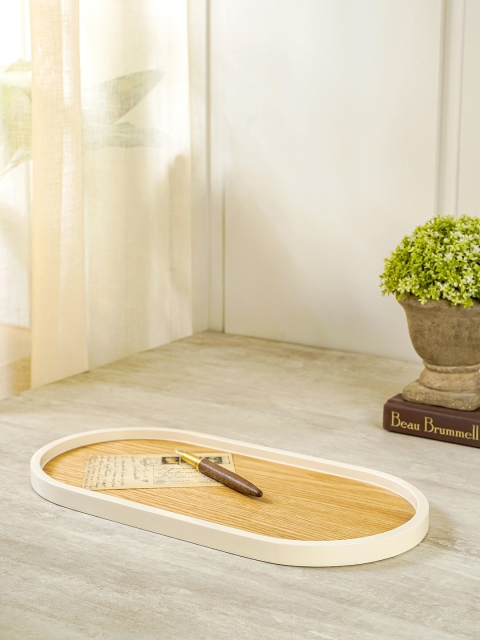 

Pure Home and Living White Oval Tray
