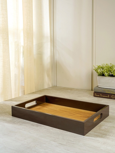 

Pure Home and Living Brown Rectangle Tray