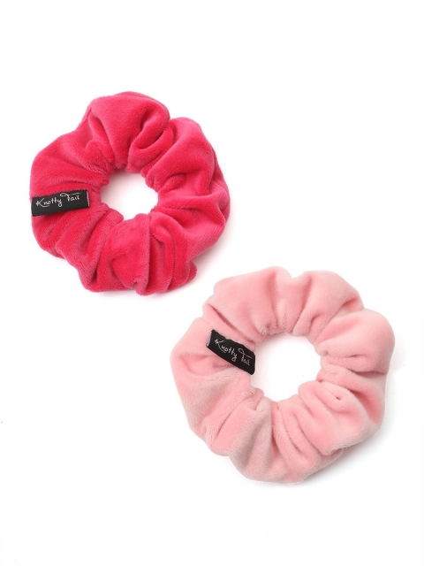 

Knotty Tail Women Pink & Red Set of 2 Scrunchies