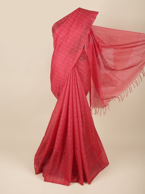 

Pothys Red Woven Design Jute Silk Saree