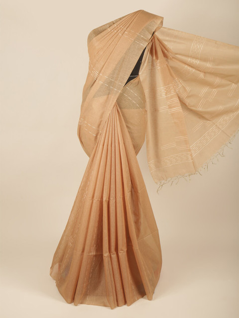 

Pothys Cream Woven Design Jute Silk Saree