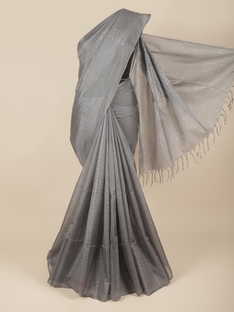 

Pothys Grey Woven Design Jute Silk Saree