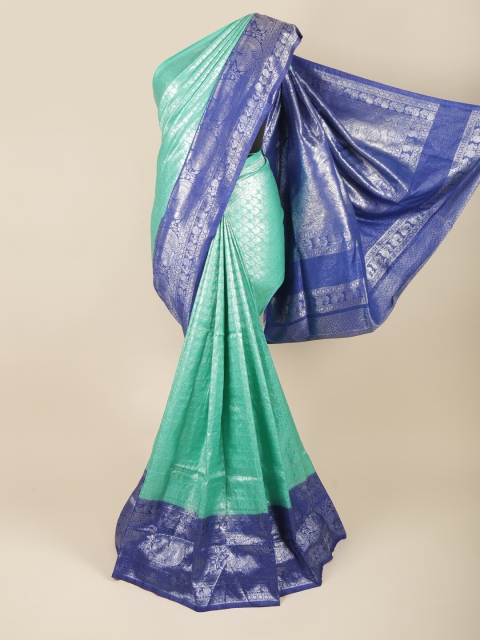 

Pothys Green & Blue Woven Design Zari Art Silk Saree